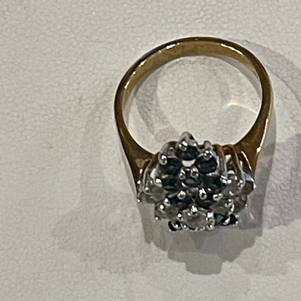Simulated Sapphire Ring - Picture 3 of 6